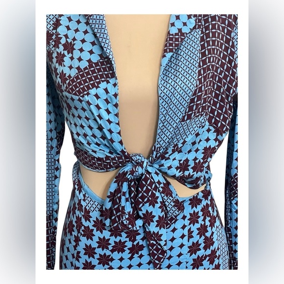 Free People 💎 Miki Dress Mini V-Neck Front-Tie Closure Waist Cut Out Size XS NWT - Picture 5 of 16